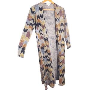 NWoT LulaRoe Sarah S Cardigan Duster Long Sweater Open Front Pockets Womens Size